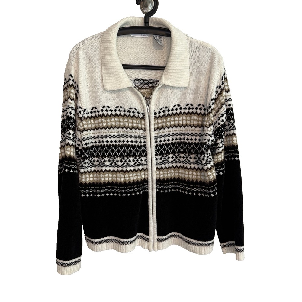Corft & Barrow Womens Full Zip Cardigan Shacket Sz PXL Preppy Minimalist Peasant